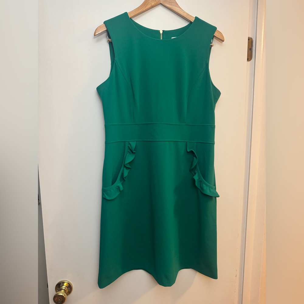 Calvin Klein Collection Green Sleeveless Dress